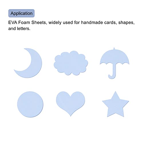 Image of uxcell EVA Foam Sheets Light Blue 12 Inch x 9 Inch 2mm Thickness for Crafts DIY Pack of 30