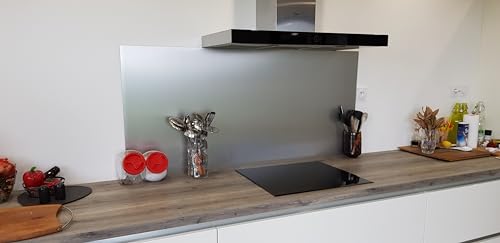 Crédence aluminium anodisé brossé pour protéger le mur des graisses de cuisson - 2