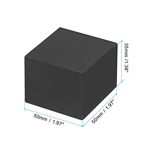 PATIKIL Plant Pot Feet 2x2x1.6 Inch, 4 Pack Invisible Riser Rubber Square for Outdoor Garden Patio Deck Flower Planters, Black - Image 2