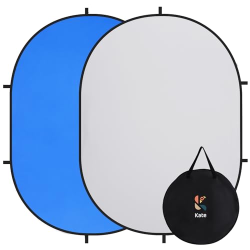 Kate Faltbarer Fotohintergrund Collapsible Pop-Up Hintergrund für Fotografie, Gaming & Live-Streaming – Leicht Transportierbarer Hintergrund 1.5x2m...