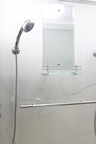 Sliding Door Steam Shower Enclosure Unit Glass Color: Frosted