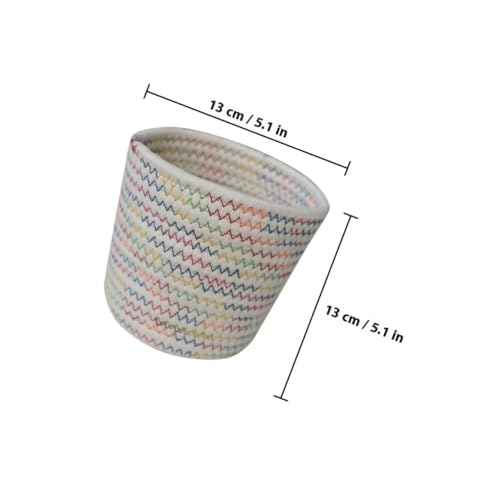 Cesta de almacenamiento para evitar el desorden de escritorio con cuerda tejida 3