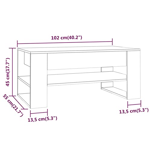 Table de salon gris sonoma compacte et robuste pour optimiser les petits espaces de vie - 3