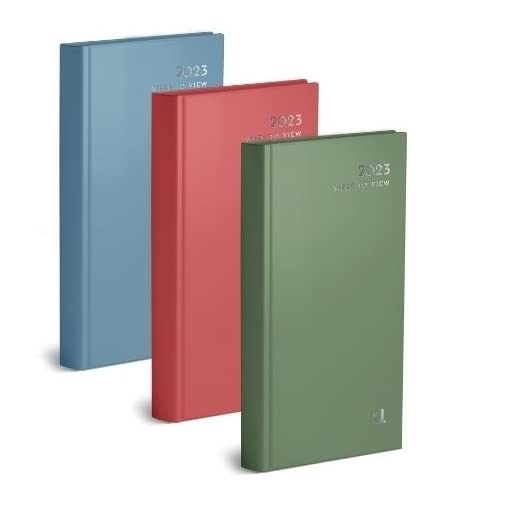 Martello P2815 Slim Week to View 2023 Diary, Assorted Trend Colours X1