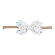 Nishine Baby Mädchen Nylon-Stirnbänder und Schleifen Kleinkind Glitzer Schleife Haarbänder Neugeborene Haarschmuck Geschenk Party Dusche - - Normal