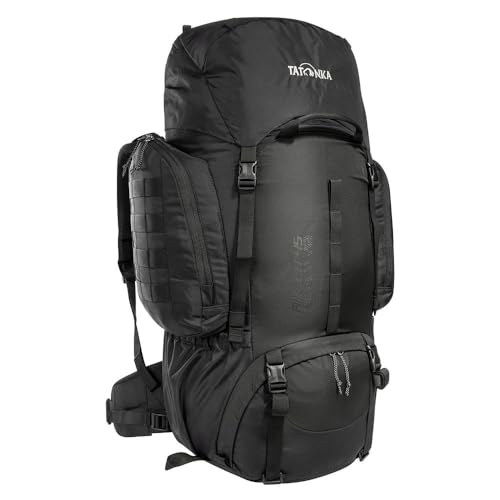 Tatonka Tourenrucksack Akela 45l - Trekkingrucksack für Jugendliche - Mit verstellbarem Rückensystem und zwei großen Reißverschluss-Seitentaschen - PFC-frei - 45 Liter Volumen (black)