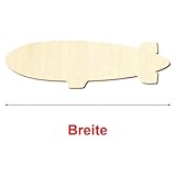 Holz Zeppelin - Deko Basteln 3-50cm, Größe:20cm, Pack mit:1 Stück