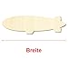 Holz Zeppelin - Deko Basteln 3-50cm, Größe:20cm, Pack mit:1 Stück