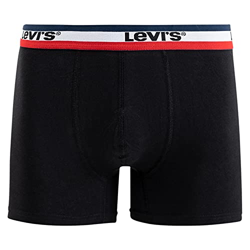 Levi's Cueca boxer masculina de algod o com el stico, pacote com 4, Pacote com 4 com cinza mesclado