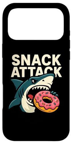 Snack Attack Shark �ʔ����H�ו� ���[���A�O���t�B�b�N �X�}�z�P�[�X iPhone 17 Pro Max �p