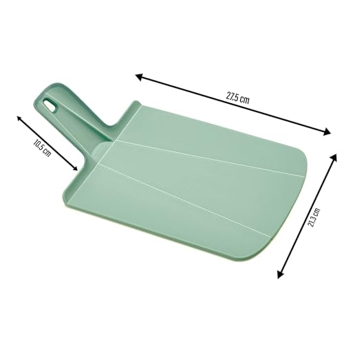 Image of GTC Foldable Plastic 27.5cm x 21.3cm Chopping Board Kitchen Prep Mat with Non-Slip Feet 10.5cm Handle Dishwasher Safe Blue CB