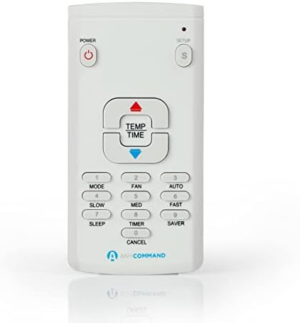 Any Command AC Remote for Over 60 Brands, Universal Air Conditioner Remote Control, Lightweight AC Remote Control Universal with Multiple Modes & Magnetic Back, White