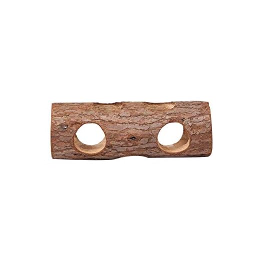 ZOZOSEP 15 cm hamster Gerbils naturträ tunnel slang fågel katt kanin leksak spelar 1 st