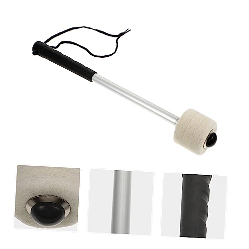 Baqueta para batería con mango de aleación de aluminio y cabeza de fieltro de lana, para músicos miniatura 7