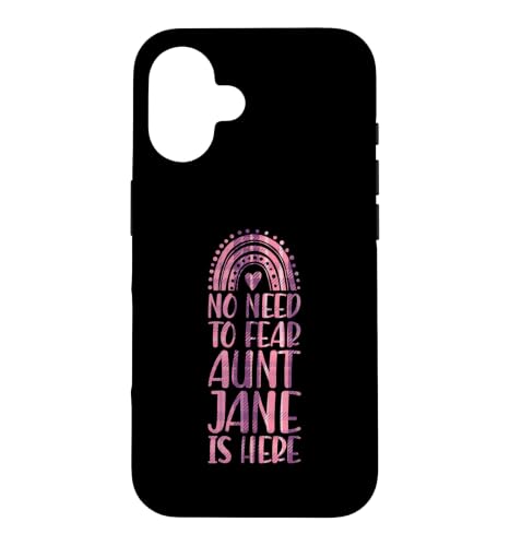 No Need To Fear Aunt Jane Is Here �t�@�[�X�g�l�[�� Rainbow Auntie �X�}�z�P�[�X iPhone 16 �p