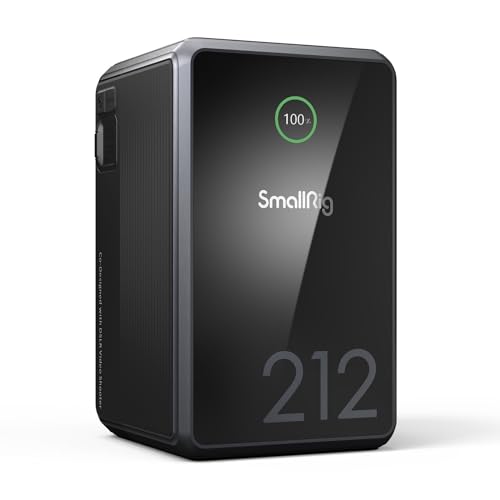 SMALLRIG V Mount Battery VB212, 212Wh / 14400mAh V Mount Battery with 140W Output, 2H Full Charge, with Dual USB-C, D-TAP, DC Port, Smart Digital Display for Video Light, Camera, Camcorder, Monitor