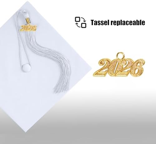 졸업 모자 2026 태슬 년 참 블랙 졸업 모자 고등학교 및 학사 용 — 사진 4