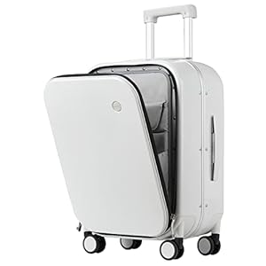 Luggage Suitcase with Spinner Wheels, 24” Checked Travel Luggage Aluminum Frame PC Hardside with TSA Lock & Cover