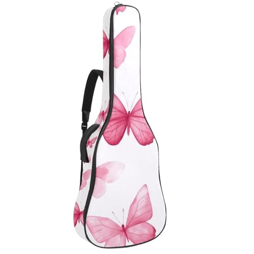 Housse guitare rose 109 cm sac à dos guitare acoustique