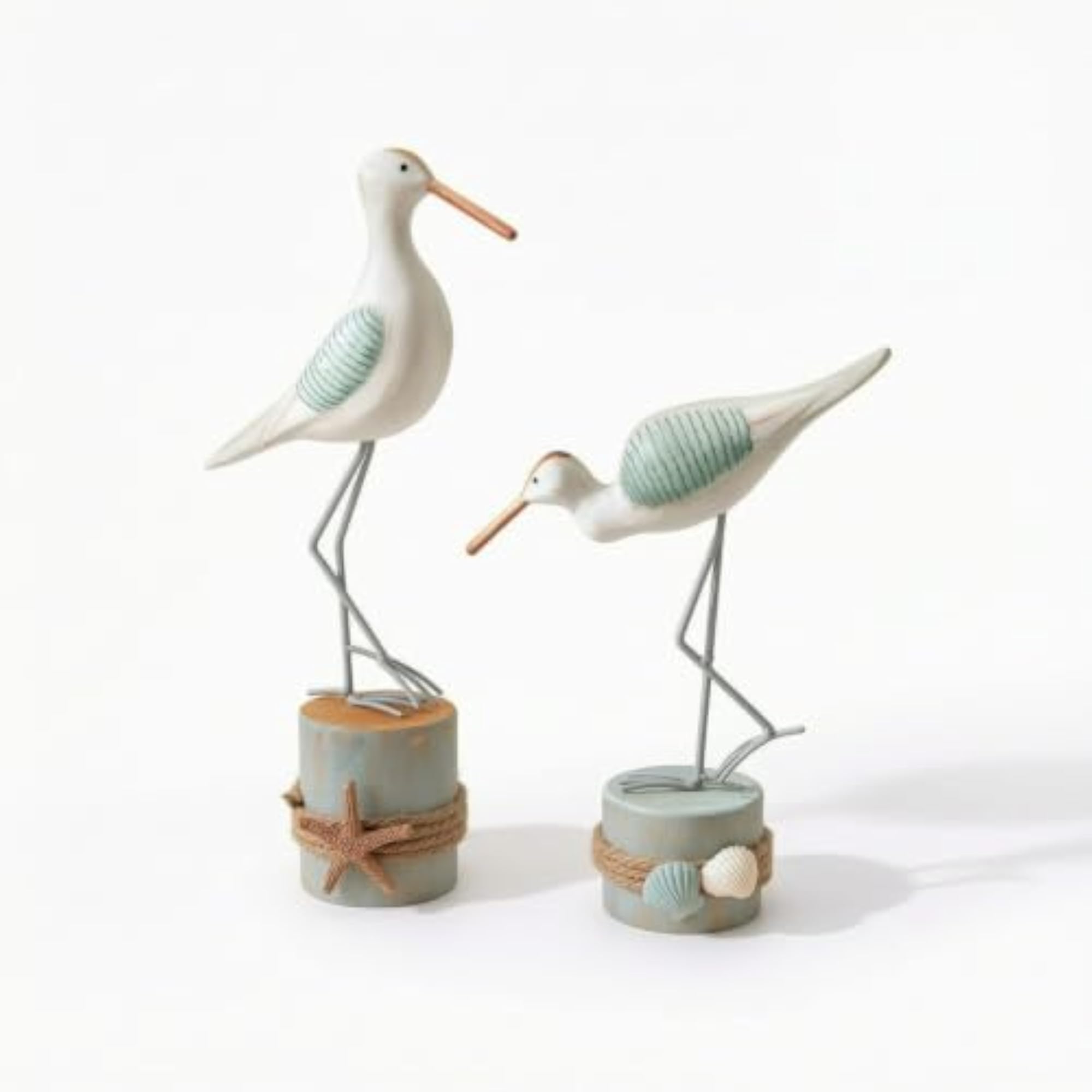 2 Pieces Tabletop Bird Figurine Sculptural Sculpture
