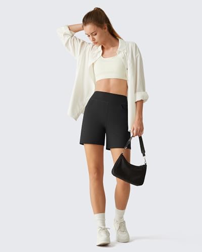 Image of G4Free EverGoing Women's Casual Shorts High Waisted 4'' / 5'' Comfy Shorts with Pockets for Yoga Workout Lounge