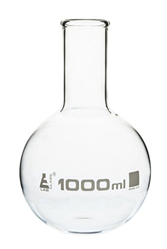 Boiling Flask, 1000Ml - Borosilicate Glass - Flat Bottom, Narrow Neck - Eisco Labs #TOP9