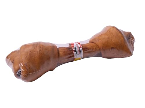 Premium Kauknochen für alle Hunde – Kalbshaut Kausnack zur Zahnpflege & Beschäftigung – Natürlich & fettarm (2XL/38,1-40,64, Bacon)