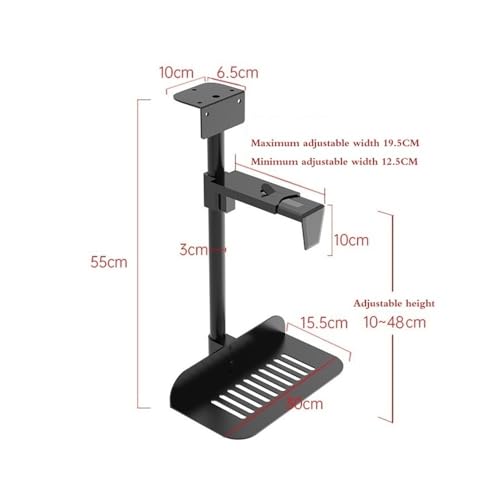 Soporte para torre de computadora PC ajustable para debajo del escritorio, con rotación de 360 grados y bloqueo seguro miniatura 2