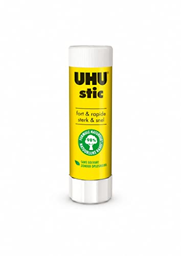 UHU Stic | Barra de Pegamento Sostenible | Pegado Fuerte, Rápido y Duradero | Pack 4 * 40g