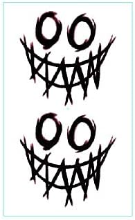 タトゥー 防水ブラックの一時的なタトゥーステッカー長い男性女性ローズピエロボディアート