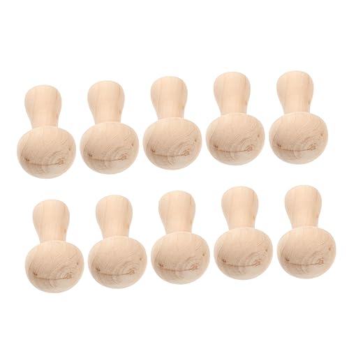 Mipcase 10 piezas de Hongos de Madera sin Terminar para Pintar y Decorar Educativo de Graffiti para Manualidades y Decoración de para
