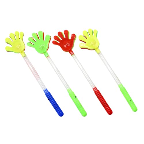 KICHOUSE 4 Pezzi Giocattoli Mani Battenti Luminosi in Plastica per Accessori Festa Compleanno Gadget Luminosi per Celebrazioni e Eventi Colori Casuali Colore Casuale