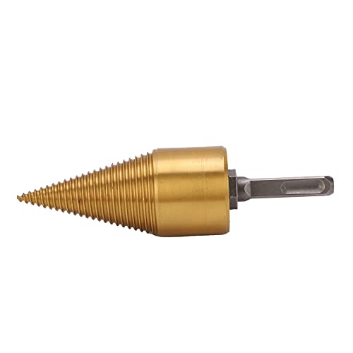 Holzspalter-Bohrer, 42 Mm Ti-Plating-Split-Werkzeug Twist Brennholzspalter, Brennholzspalter für Bohrmaschine…