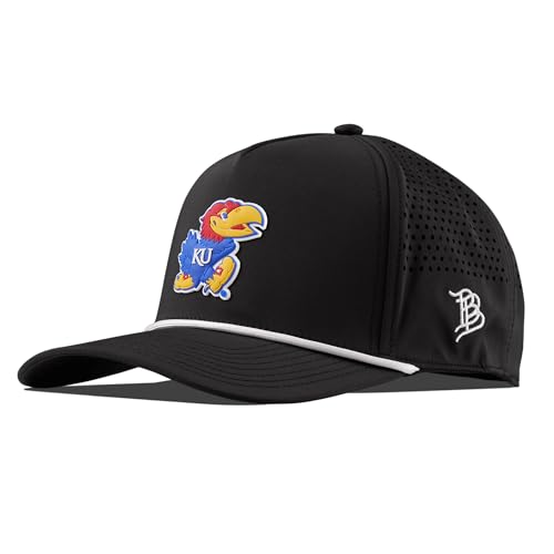 Branded Bills x Kansas University Black Curved 5-Panel Rope Jayhawk PVC