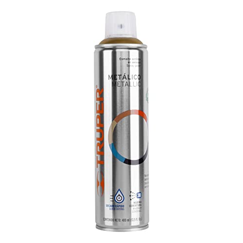 Reviews de Acabados de pintura los más recomendados. 36 Truper PAM-OR, Pintura (Esmalte acrílico) en aerosol, metálica, oro