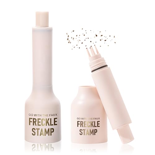 2 Bolígrafos de Maquillaje para Pecas Realistas Naturales, Impermeables y Duraderos - Lápiz de Pecas para Crear un Look Fresco y Juvenil (DARK*1 + ESPRESSO *1)