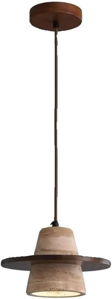 Luminaire suspendu vintage en bois pour illuminer votre îlot de cuisine