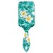 Plumeria Flower Hair Brush, Turquoise Anti-static Massage Hair Comb Air Cushion Hair Brush with Soft Bristles