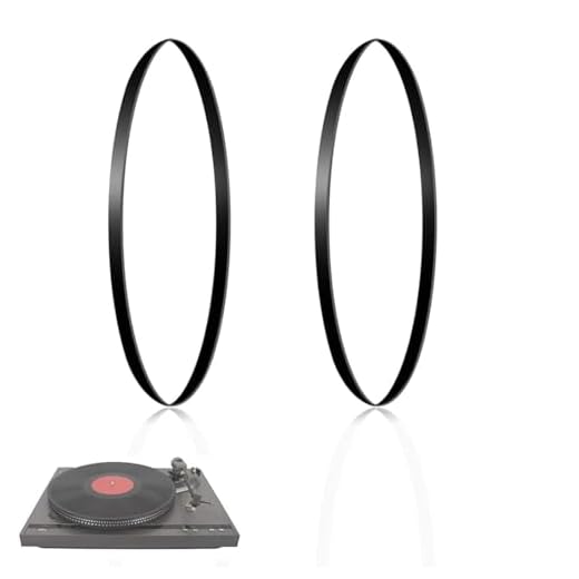 PLABBDPL Correa de Repuesto de Goma de 200mm para Tocadiscos, Resistente y Práctica, Compatible con la Mayoría de los Tocadiscos Accionados por Correa, Paquete de 2,