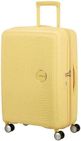 American Tourister Soundbox - Hartschalen-Koffer Mittelgroß, 67 cm - Trolley mit 4 Rollen, TSA-Schloss, erweiterbar & leicht, 71.5/81L, Gelb (Pastel Yellow)