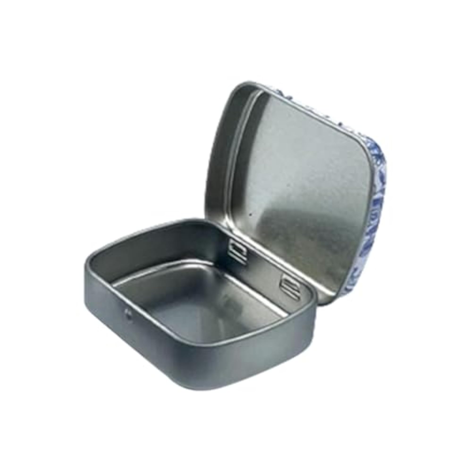 3x Small Tin Box with Lid for Earring Jewelry Storage