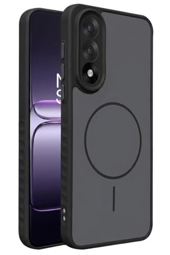 Image of VONZEE Matte Magnetic Case Compatible for OnePlus Nord 5 5G Wireless Charging Shockproof Anti-Scratch TPU PC Slim Fit Full Protection Phone Cover for OnePlus Nord 5 5G-Black