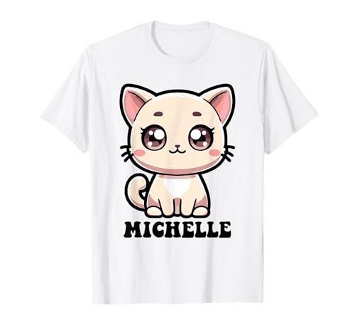 Michelle - Lindo diseño de gatito para niñas, nombre Michelle Camiseta