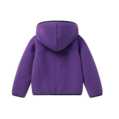 Image of Mud Kingdom Boys Girls Polar Fleece Jacket with Hood Winter Thick Warm Outerwear Funny Cartoon