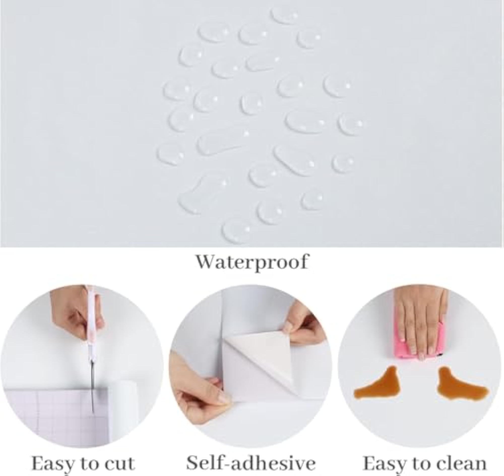 Peel and Stick Countertops Wallpaper, Removable Waterproof Vinyl Wrap