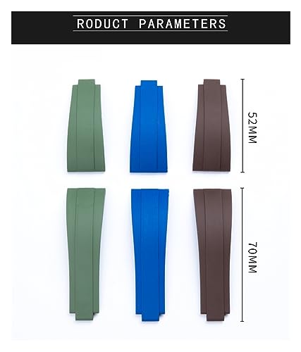 Bracelet FKM 21mm étanche et résistant avec boucle déployante