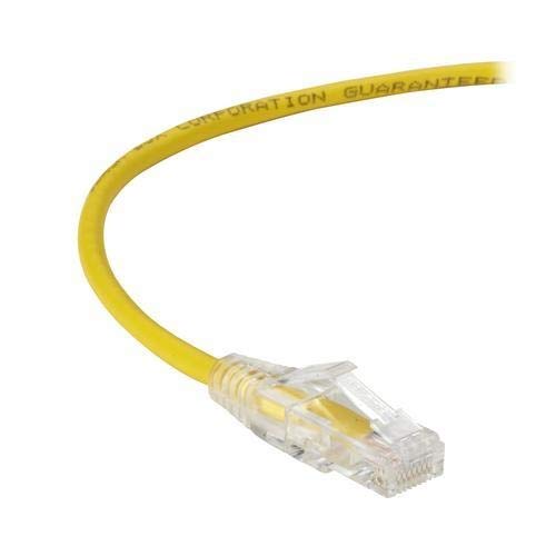 Black Box C6PC28-YL-01, Slim-Net 28 AWG Patch Cable, Pack of 50 pcs