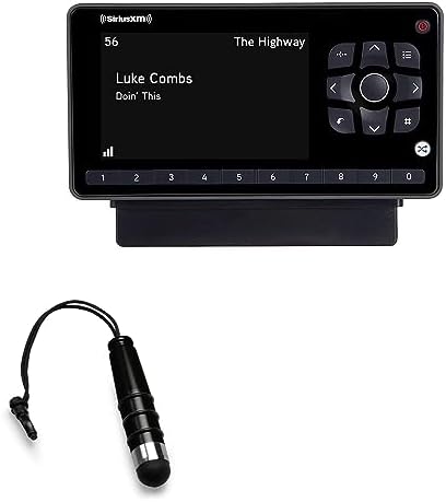 BoxWave Stylus Pen Compatible with SiriusXM Onyx EZR Vehicle Kit & Speaker Dock - mini Capacitive Stylus, Small Rubber Tip Capacitive Stylus Pen - Jet Black image 2