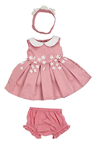 Image of Allen Solly Baby-Girl's Synthetic A-Line Knee-Length Dress