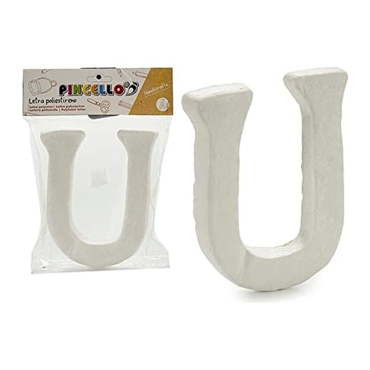 Pincello S3607159 Letra U Poliestireno, Materiales Varios, Multicolor, Talla Única